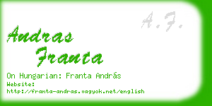 andras franta business card