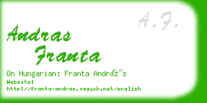 andras franta business card